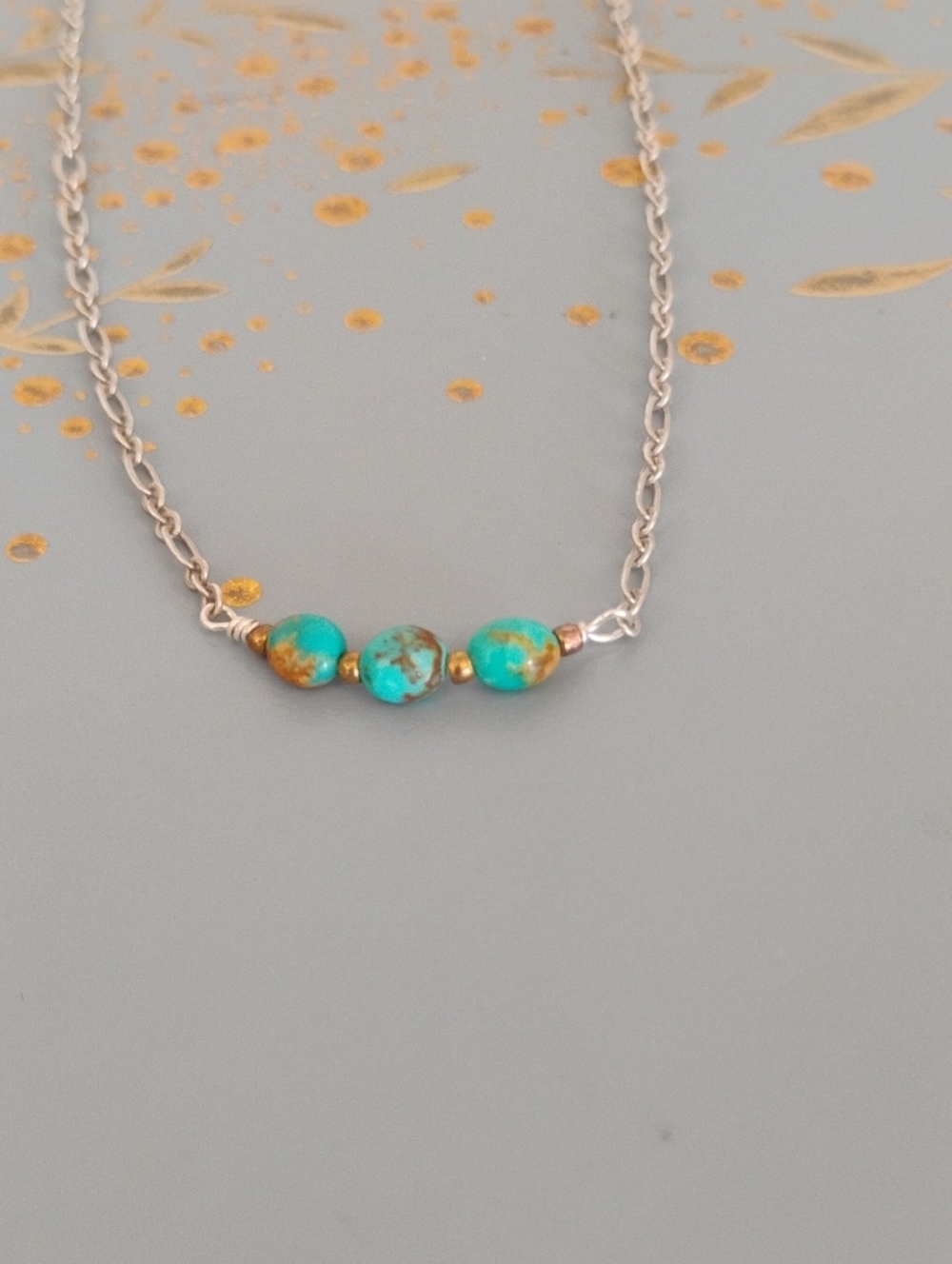 Kingman Turquoise Bar Necklace
